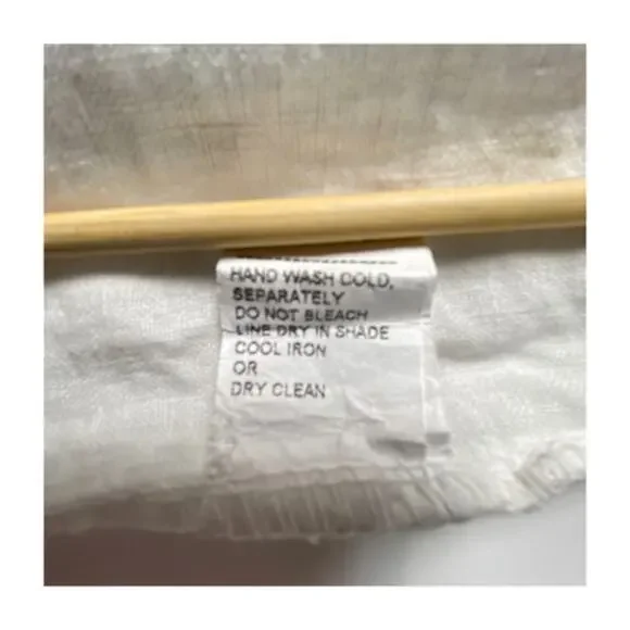 Women Viola Borghi Linen Blouse Medium White Made in Italy - Picture 6 of 12